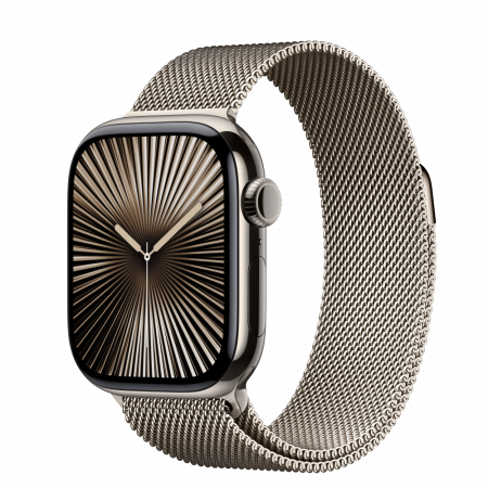 Apple Watch S10 Cellular 42mm Natural Titanium Case with Natural Milanese Loop [0]