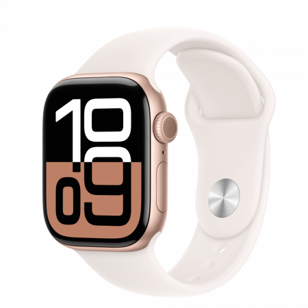 Apple Watch S10 Cellular 42mm Rose Gold Alu Case with Light Blush Sport Band - M/L [0]