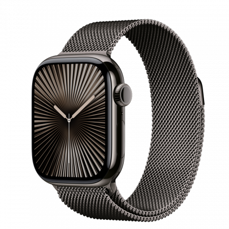 Apple Watch S10 Cellular 42mm Slate Titanium Case with Slate Milanese Loop [0]