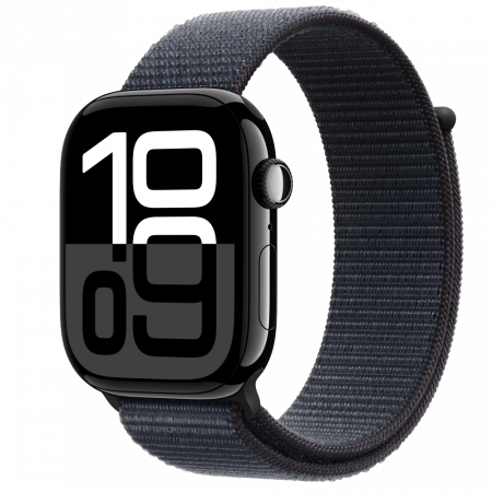 Apple Watch S10 Cellular 46mm Jet Black Alu Case with Ink Sport Loop [0]