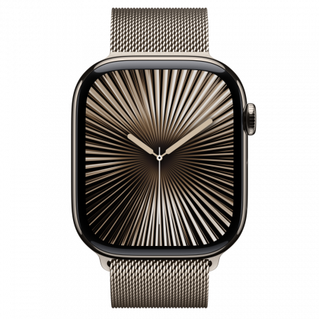 Apple Watch S10 Cellular 46mm Natural Titanium Case with Natural Milanese Loop - M/L [1]