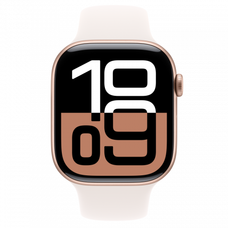 Apple Watch S10 Cellular 46mm Rose Gold Alu Case with Light Blush Sport Band - S/M [2]