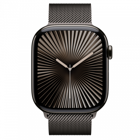 Apple Watch S10 Cellular 46mm Slate Titanium Case with Slate Milanese Loop - S/M [1]