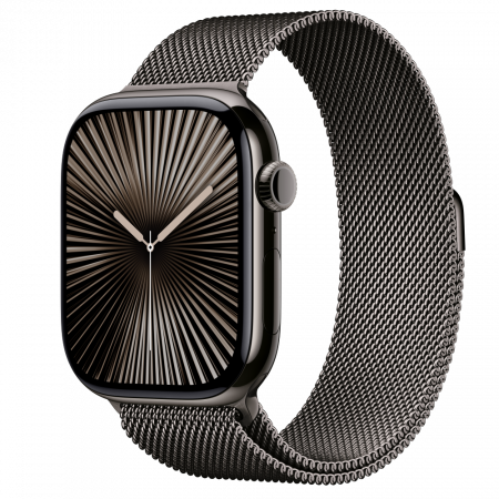 Apple Watch S10 Cellular 46mm Slate Titanium Case with Slate Milanese Loop - S/M [0]
