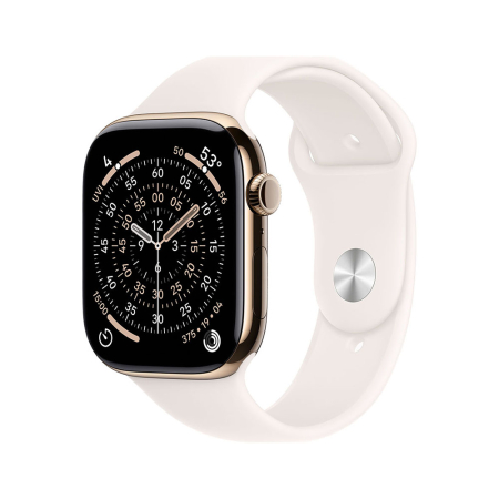 Smart Watch - Apple Watch S11 Cellular 42mm Gold Titanium Case with Light Blush Sport Band - M/L