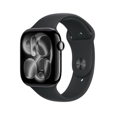 Smart Watch - Apple Watch S11 Cellular 42mm Jet Black Aluminium Case with Black Sport Band - M/L