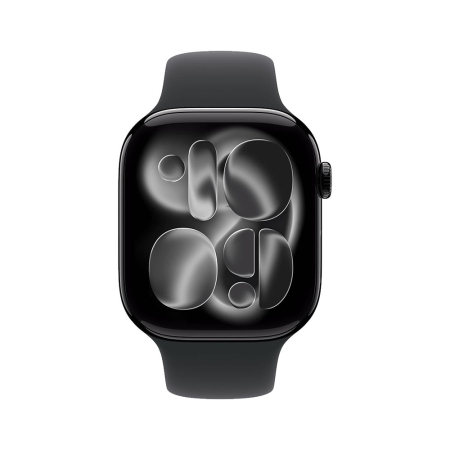 Apple Watch S11 Cellular 42mm Jet Black Aluminium Case with Black Sport Band - S/M [2]