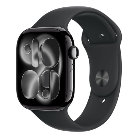 Smart Watch - Apple Watch S11 Cellular 46mm Jet Black Aluminium Case with Black Sport Band - M/L