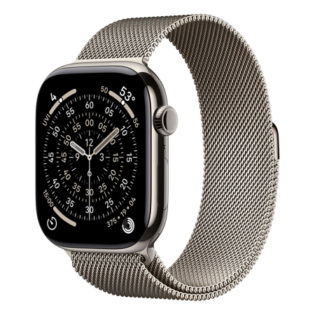 Smart Watch - Apple Watch S11 Cellular 46mm Natural Titanium Case with Natural Milanese Loop - M/L