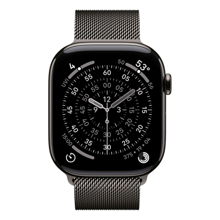 Apple Watch S11 Cellular 46mm Slate Titanium Case with Slate Milanese Loop - M/L [2]
