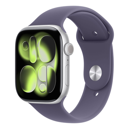 Smart Watch - Apple Watch S11 GPS 46mm Silver Aluminium Case with Purple Fog Sport Band - S/M