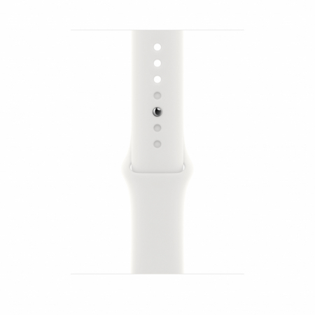 Apple Watch S8 Cellular 45mm Silver Aluminium Case with White Sport Band - Regular [2]