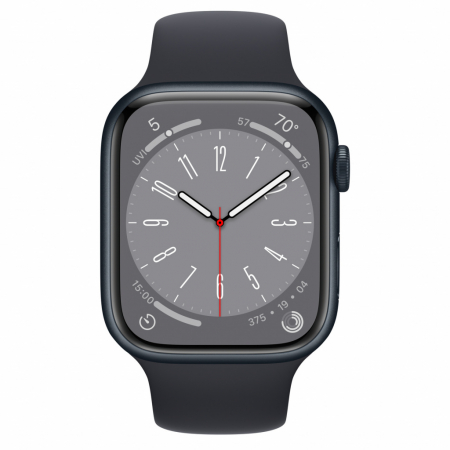 Apple Watch S8 GPS 45mm Midnight Aluminium Case with Midnight Sport Band - Regular [1]