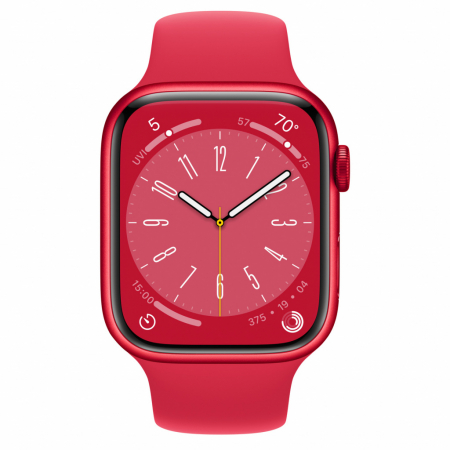 Apple Watch S8 GPS 45mm (PRODUCT)RED Aluminium Case with (PRODUCT)RED Sport Band - Regular [1]