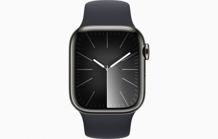 Apple Watch S9 Cellular 41mm Graphite Stainless Steel Case w Midnight Sport Band - M/L [1]