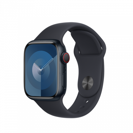 Apple Watch S9 Cellular 41mm Midnight Alu Case w Midnight Sport Band - M/L [0]
