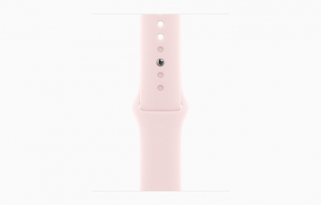 Apple Watch S9 Cellular 41mm Pink Alu Case w Light Pink Sport Band - S/M [2]