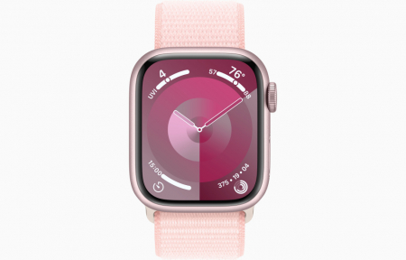 Apple Watch S9 Cellular 41mm Pink Alu Case w Light Pink Sport Loop [1]