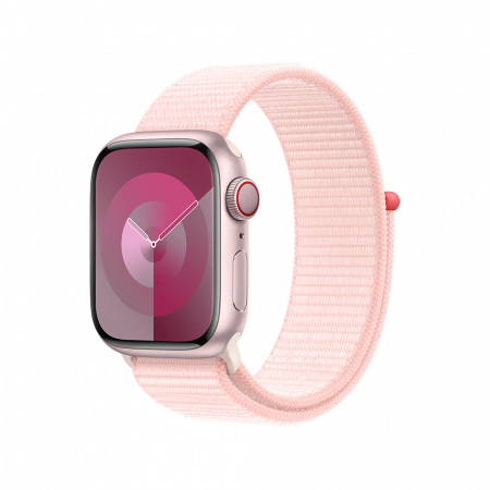 Apple Watch S9 Cellular 41mm Pink Alu Case w Light Pink Sport Loop [0]