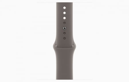 Apple Watch S9 Cellular 45mm Gold Stainless Steel Case w Clay Sport Band - S/M [2]