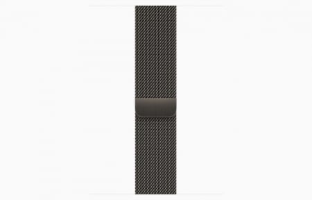 Apple Watch S9 Cellular 45mm Graphite Stainless Steel Case w Graphite Milanese Loop [2]