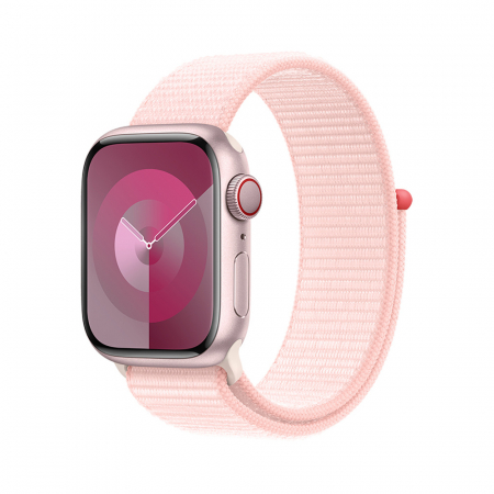 Apple Watch S9 Cellular 45mm Pink Alu Case w Light Pink Sport Loop [0]