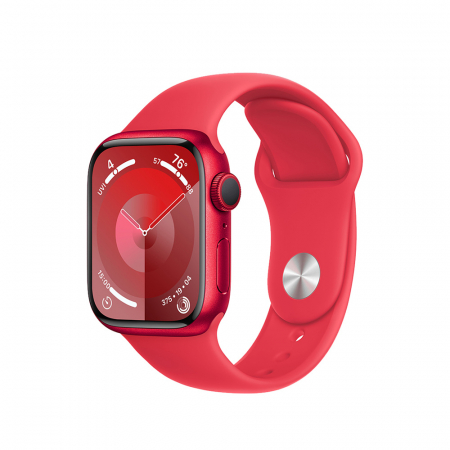 Apple Watch S9 GPS 41mm RED Alu Case w RED Sport Band - M/L [0]