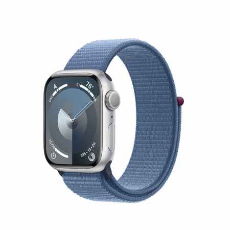 Apple Watch S9 GPS 41mm Silver Alu Case w Winter Blue Sport Loop [0]