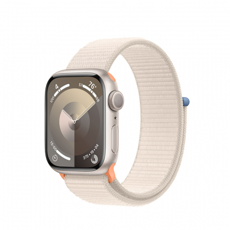 Apple Watch S9 GPS 41mm Starlight Alu Case w Starlight Sport Loop [0]