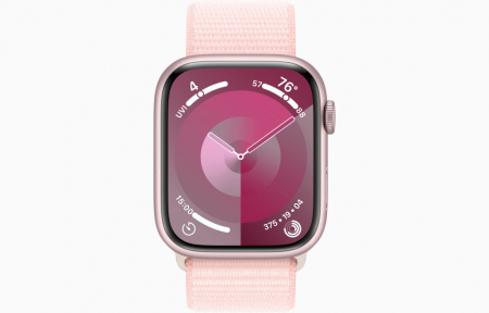 Apple Watch S9 GPS 45mm Pink Alu Case w Light Pink Sport Loop [1]
