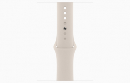 Apple Watch S9 GPS 45mm Starlight Alu Case w Starlight Sport Band - S/M [2]