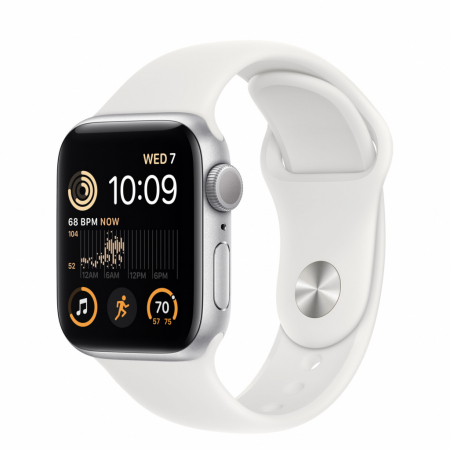 Apple Watch SE2 GPS 40mm Silver Aluminium Case with White Sport Band - Regular [0]