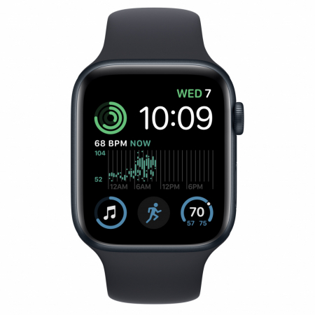 Apple Watch SE2 GPS 44mm Midnight Aluminium Case with Midnight Sport Band - Regular [1]