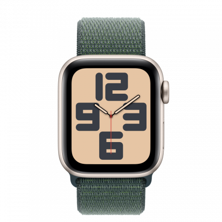 Apple Watch SE2 v3 Cellular 40mm Starlight Alu Case with Lake Green Sport Loop [1]