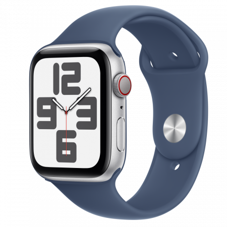 Apple Watch SE2 v3 Cellular 44mm Silver Alu Case with Denim Sport Band - M/L [0]