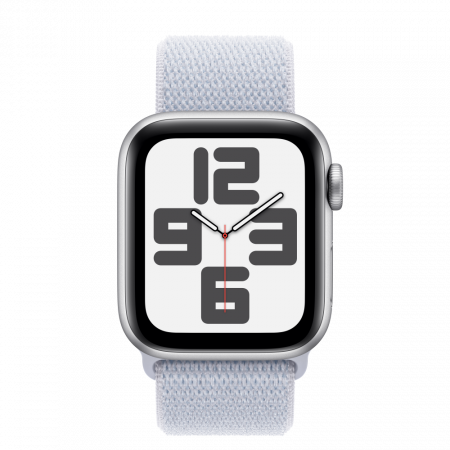 Apple Watch SE2 v3 GPS 40mm Silver Alu Case with Blue Cloud Sport Loop [2]