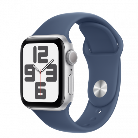 Apple Watch SE2 v3 GPS 40mm Silver Alu Case with Denim Sport Band - S/M [0]