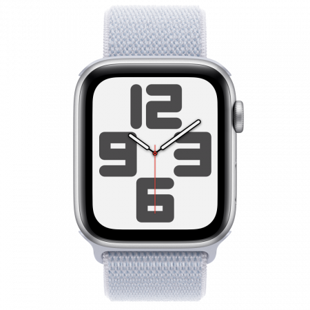 Apple Watch SE2 v3 GPS 44mm Silver Alu Case with Blue Cloud Sport Loop [1]