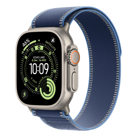 Laptop, Tablete & Telefoane - Apple Watch Ultra 3 Cellular 49mm Natural Titanium Case with Blue/Bright Blue Trail Loop - M/L