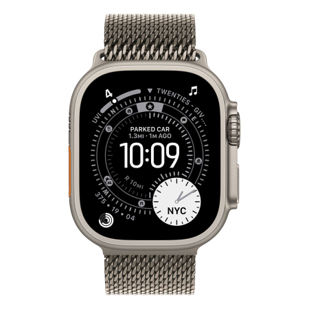Apple Watch Ultra 3 Cellular 49mm Natural Titanium Case with Natural Titanium Milanese Loop - Small [2]