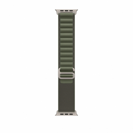 Apple Watch Ultra Cellular, 49mm Titanium Case with Green Alpine Loop - Small [2]