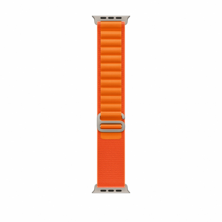 Apple Watch Ultra Cellular, 49mm Titanium Case with Orange Alpine Loop - Large [2]