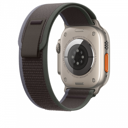 Apple Watch Ultra2 Cellular, 49mm Titanium Case w Blue/Black Trail Loop - S/M [2]