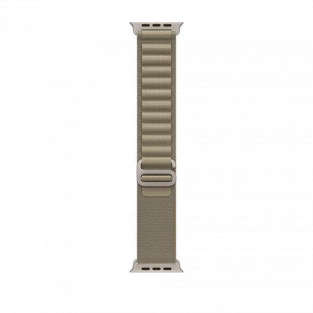 Apple Watch Ultra2 Cellular, 49mm Titanium Case w Olive Alpine Loop - Small [3]