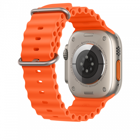 Apple Watch Ultra2 Cellular, 49mm Titanium Case w Orange Ocean Band [2]