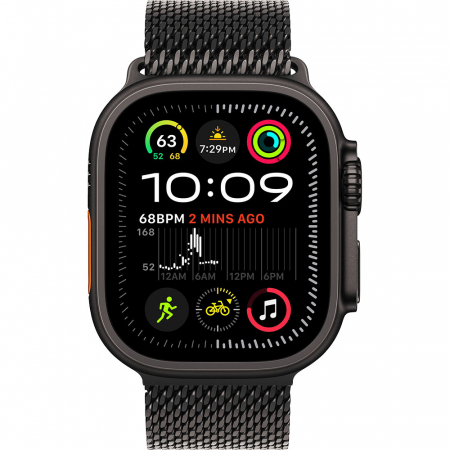 Apple Watch Ultra2 v2 Cellular 49mm Black Titanium Case with Black Titanium Milanese Loop - L [2]