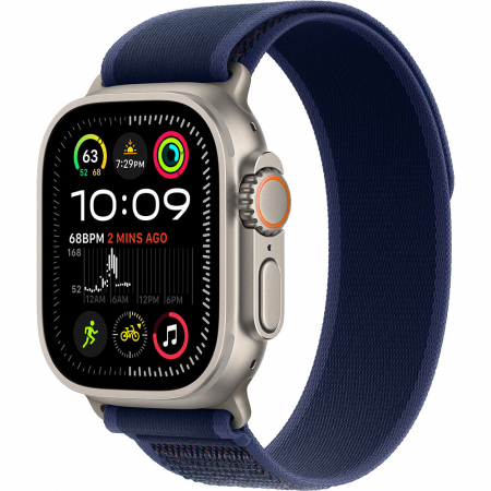 Apple Watch Ultra2 v2 Cellular 49mm Natural Titanium Case with Blue Trail Loop - M/L [0]