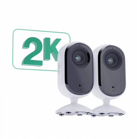 Arlo Essential (Gen.2) 2K Indoor Security Camera - 2 Camera Kit - White [4]