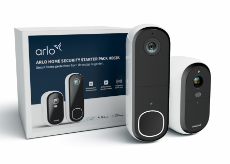 Arlo Essential Hard bundle - (Gen.2) [1x VMK3050-100UK] 2K Outdoor Security Camera + (Gen.2) [1x AVD3001-100EUS] Video Doorbell FHD Security wireless - White [8]