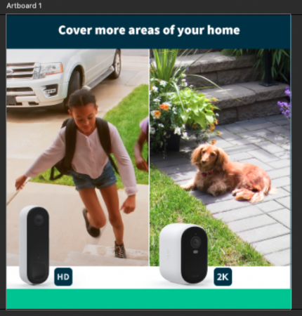 Arlo Essential Hard bundle - (Gen.2) [1x VMK3050-100UK] 2K Outdoor Security Camera + (Gen.2) [1x AVD3001-100EUS] Video Doorbell FHD Security wireless - White [3]